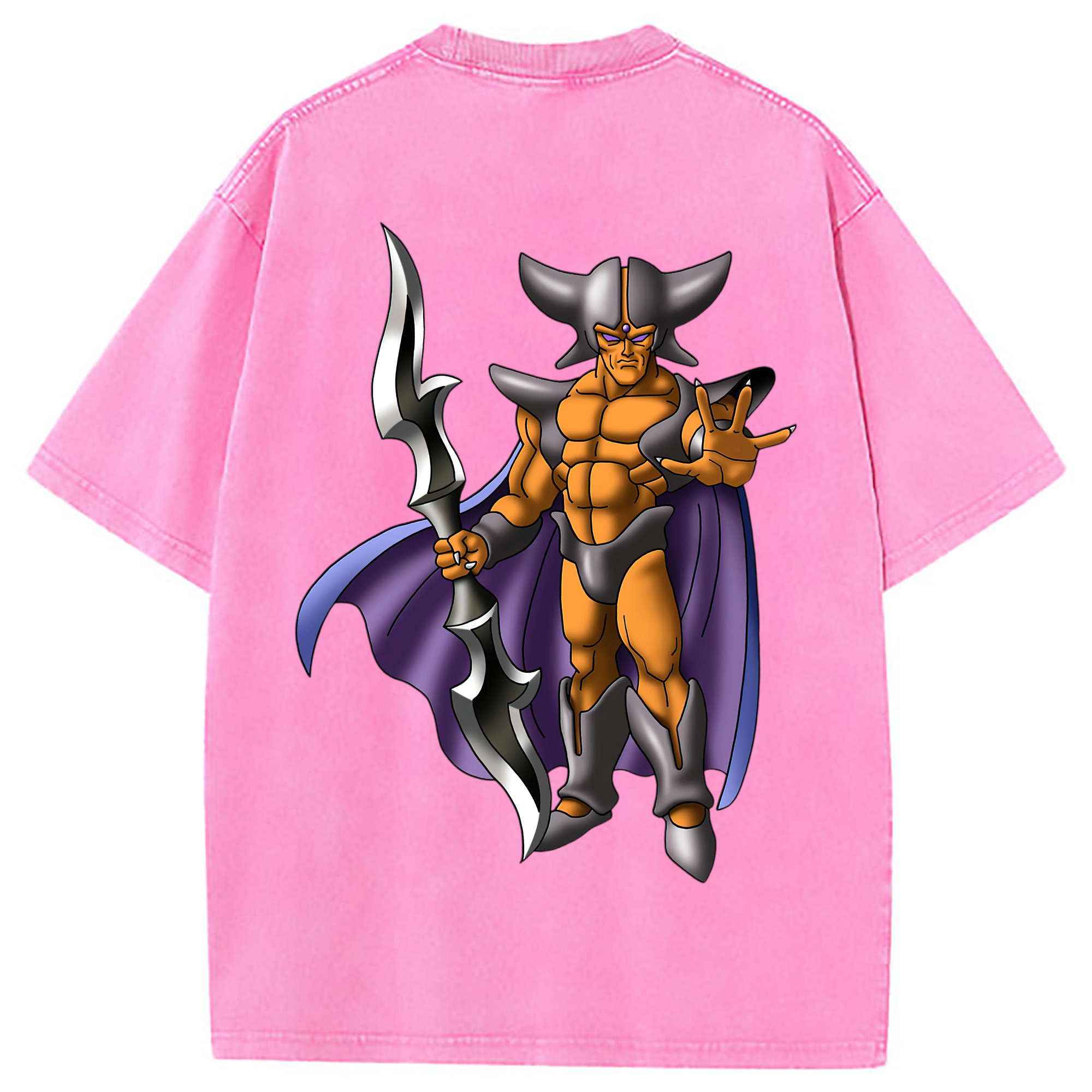 （画像用） ドラゴンクエスト Doragon Kuesuto Dragon Quest 綿100% ヴィンテージ風 半袖Tシャツ（背面プリント）
